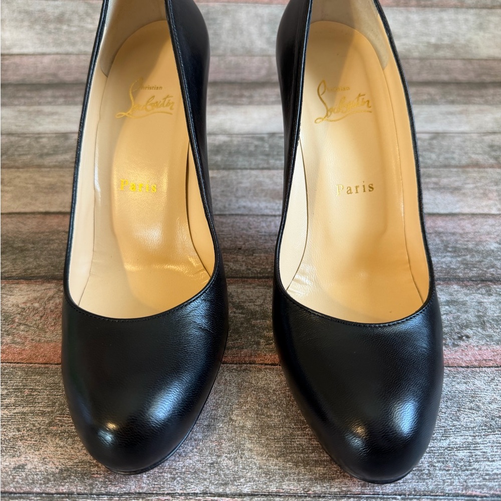 Christian Louboutin Black Leather Heels - Picture 5 of 14